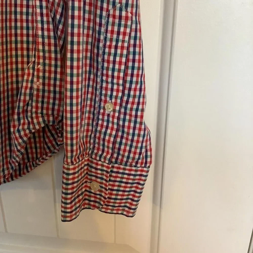 J.Crew Slim Fit Checked Shirt - Red &‎ Blue